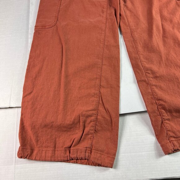 American Eagle Linen Blend Pants Women's 34x29* High Rise Wide Leg Orange Tag 12 - Picture 5 of 16